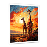 Giraffe African Horizon - Giraffe Wall Art Prints