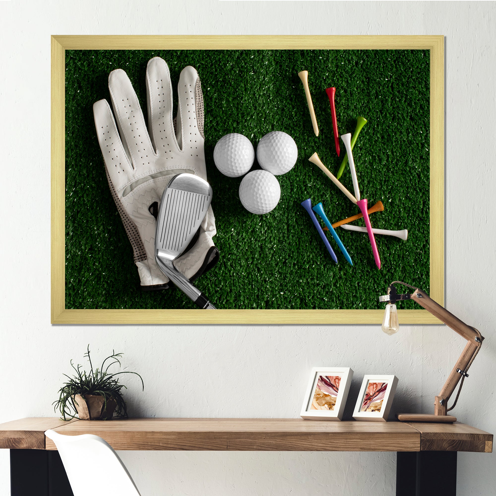 Golf Set Collage - Golf Canvas Wall Art