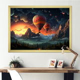 Hot Air Balloon Cosmic Magic - Hot Air Balloon Canvas Wall Art