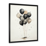 Minimalist Depiction Of Balloons - Hot Air Balloon Canvas Wall Art