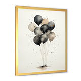 Minimalist Depiction Of Balloons - Hot Air Balloon Canvas Wall Art