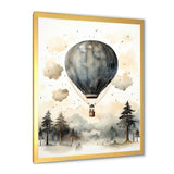 Minimalist Depiction Of A Hot Air Balloons Sky Magic - Hot Air Balloon Canvas Wall Art