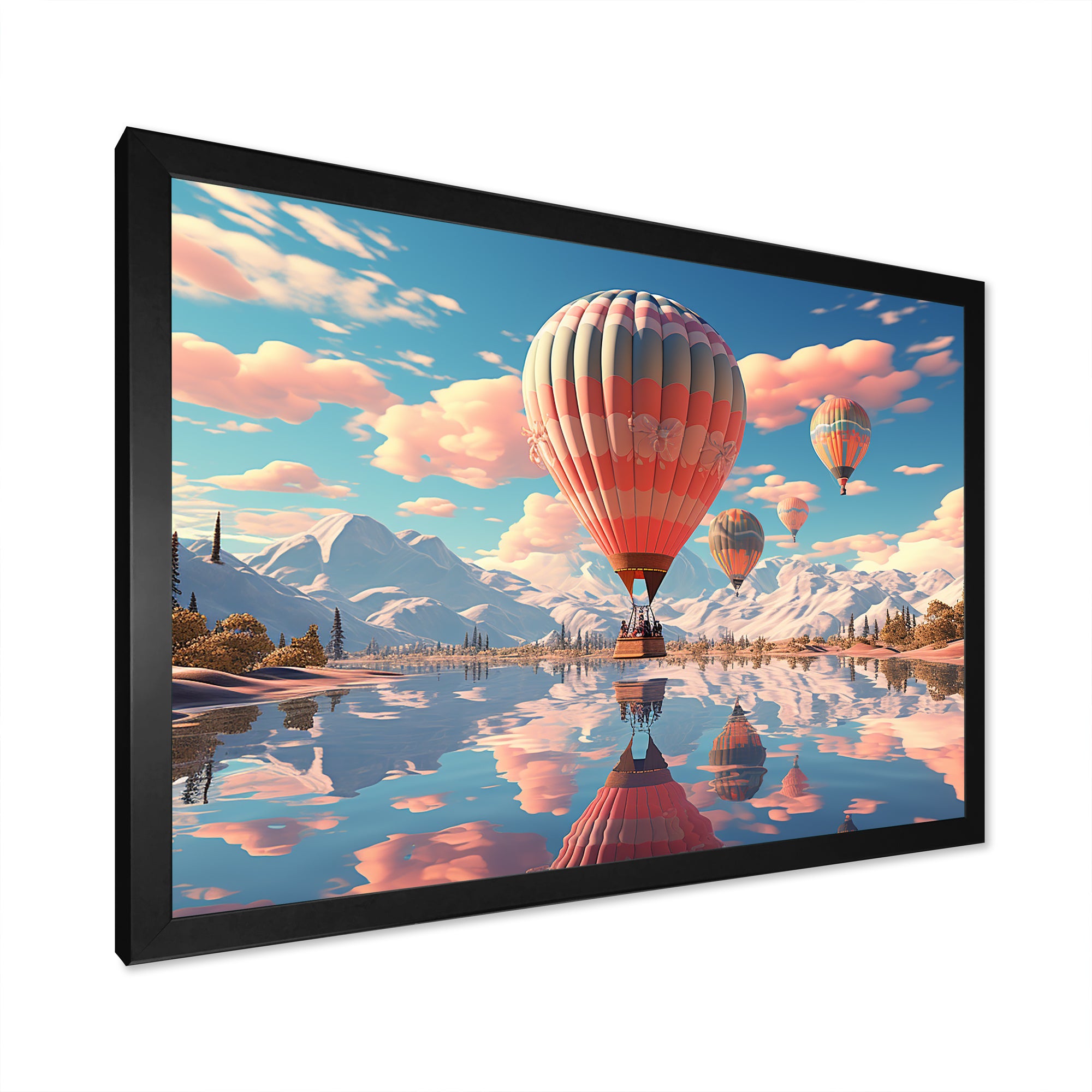 A Playful Hot Air Balloons Bliss - Hot Air Balloon Canvas Wall Art