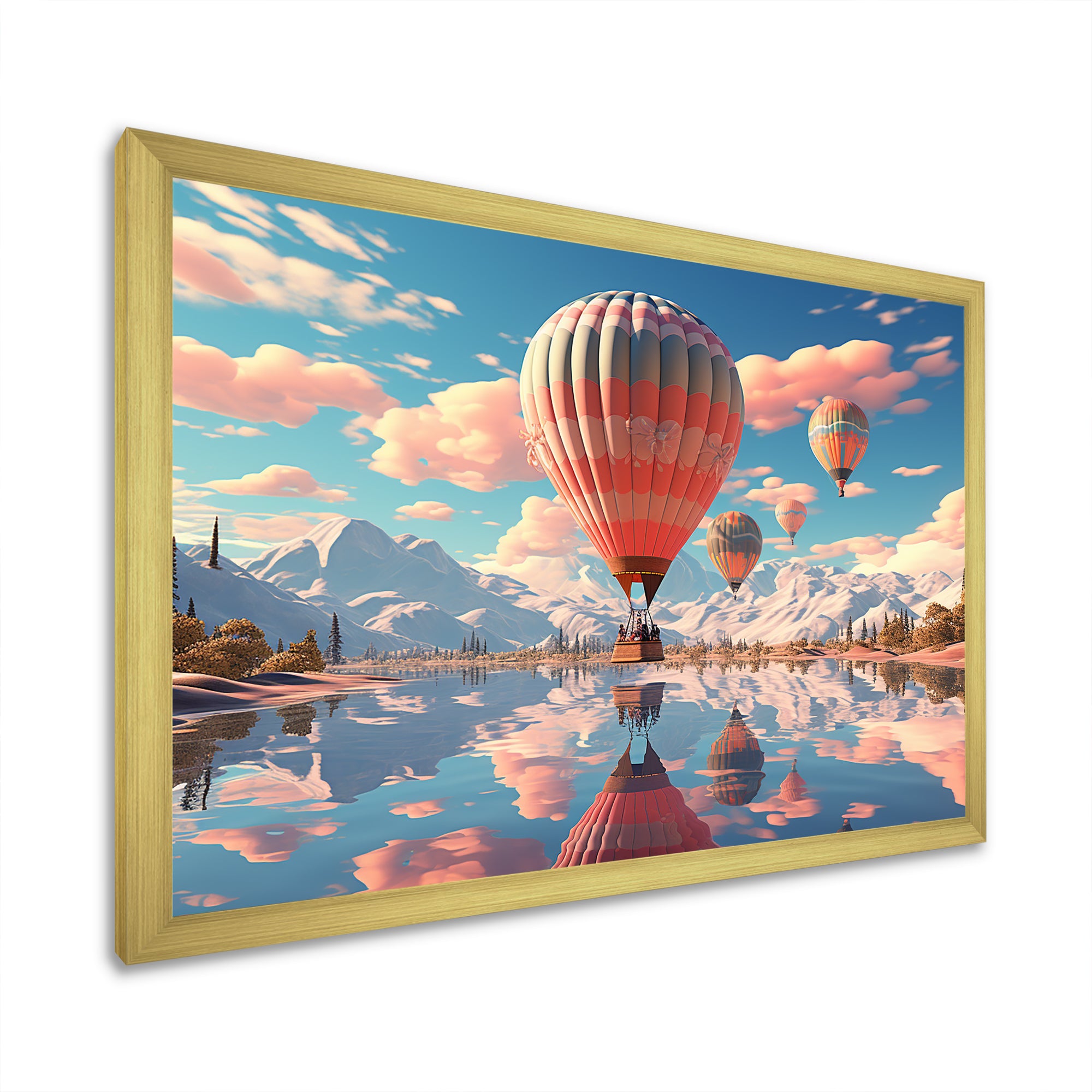 A Playful Hot Air Balloons Bliss - Hot Air Balloon Canvas Wall Art