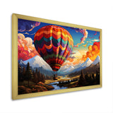 Pop Art Hot Air Balloons Aerial Views - Hot Air Balloon Canvas Wall Art