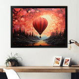 Coral Hot Air Balloons Take Flight - Hot Air Balloon Canvas Wall Art