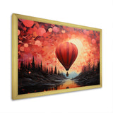 Coral Hot Air Balloons Take Flight - Hot Air Balloon Canvas Wall Art
