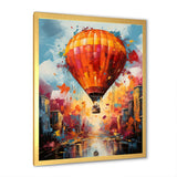 Street Art Hot Air Balloon Bliss - Hot Air Balloon Canvas Wall Art