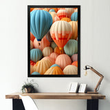 Abstract Colorful Balloon Harmony - Hot Air Balloon Canvas Wall Art