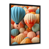 Abstract Colorful Balloon Harmony - Hot Air Balloon Canvas Wall Art
