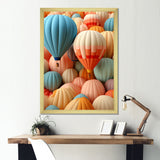 Abstract Colorful Balloon Harmony - Hot Air Balloon Canvas Wall Art