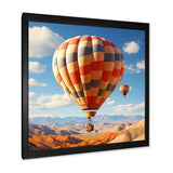 Abstract Colorful Balloon Soaring - Hot Air Balloon Canvas Wall Art