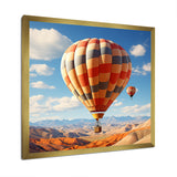 Abstract Colorful Balloon Soaring - Hot Air Balloon Canvas Wall Art