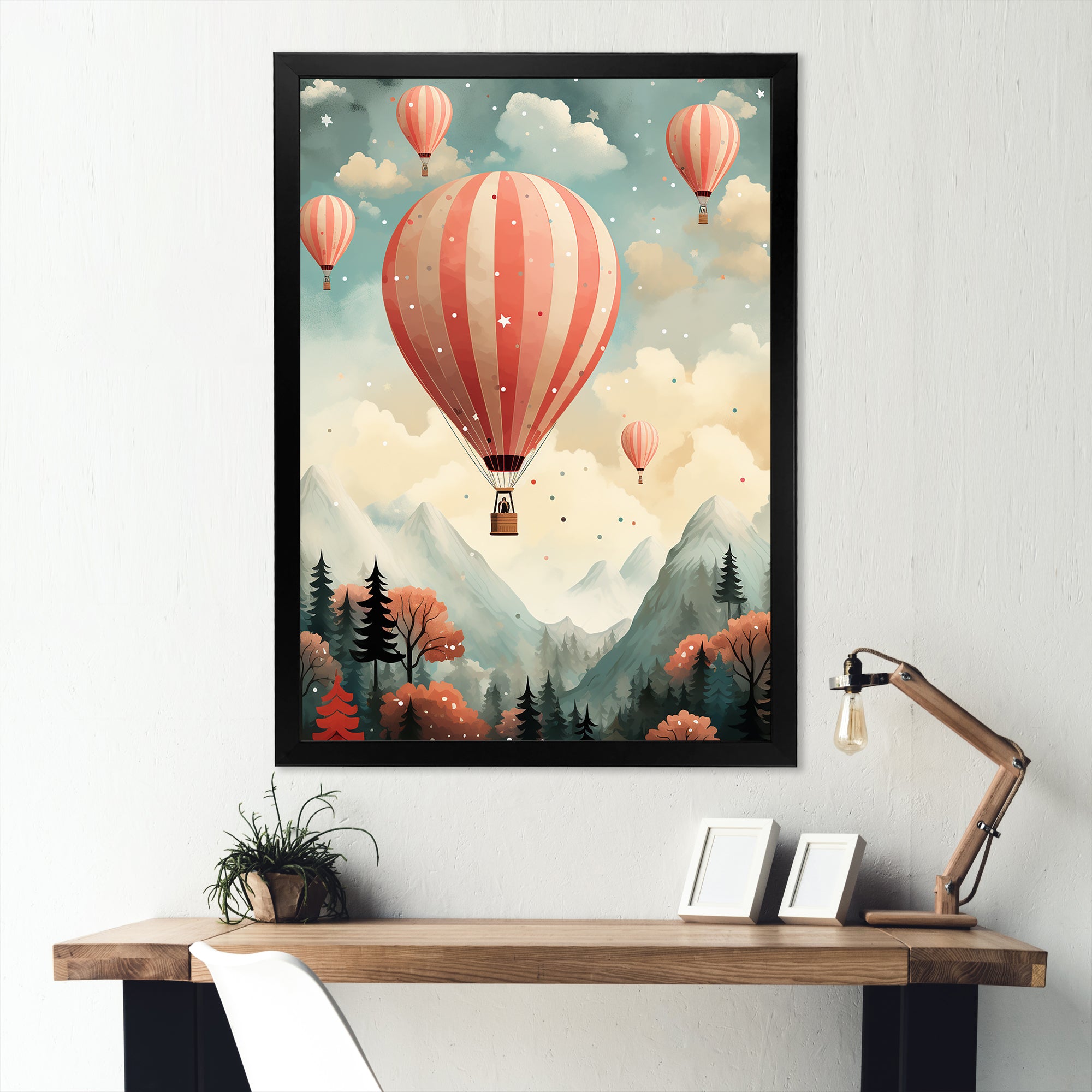 Classic Hot Air Balloon Charm - Hot Air Balloon Canvas Wall Art