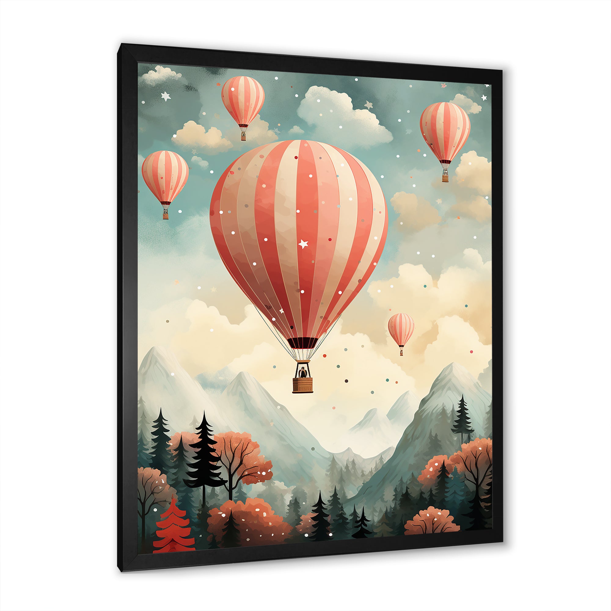 Classic Hot Air Balloon Charm - Hot Air Balloon Canvas Wall Art