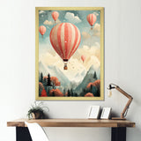 Classic Hot Air Balloon Charm - Hot Air Balloon Canvas Wall Art