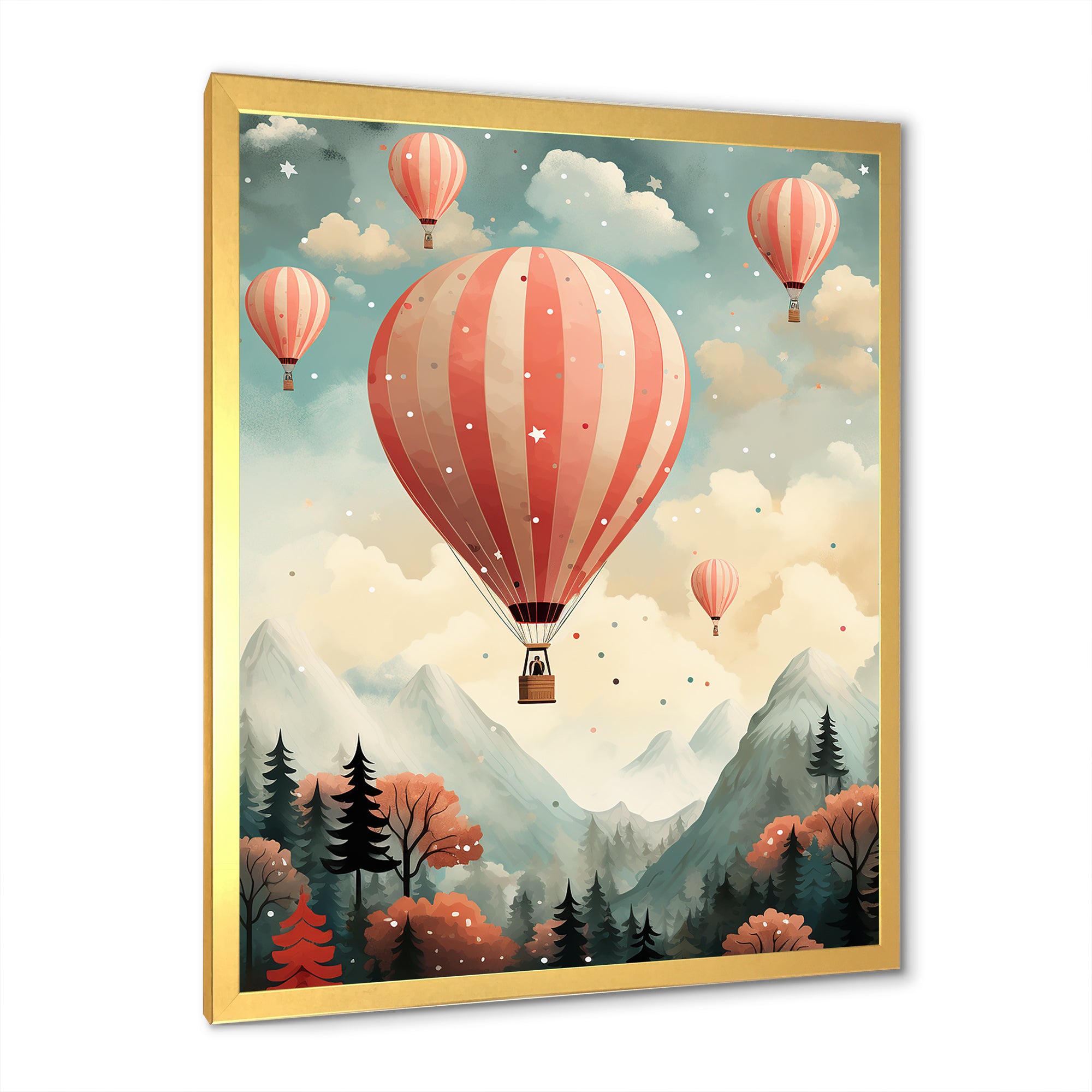 Classic Hot Air Balloon Charm - Hot Air Balloon Canvas Wall Art