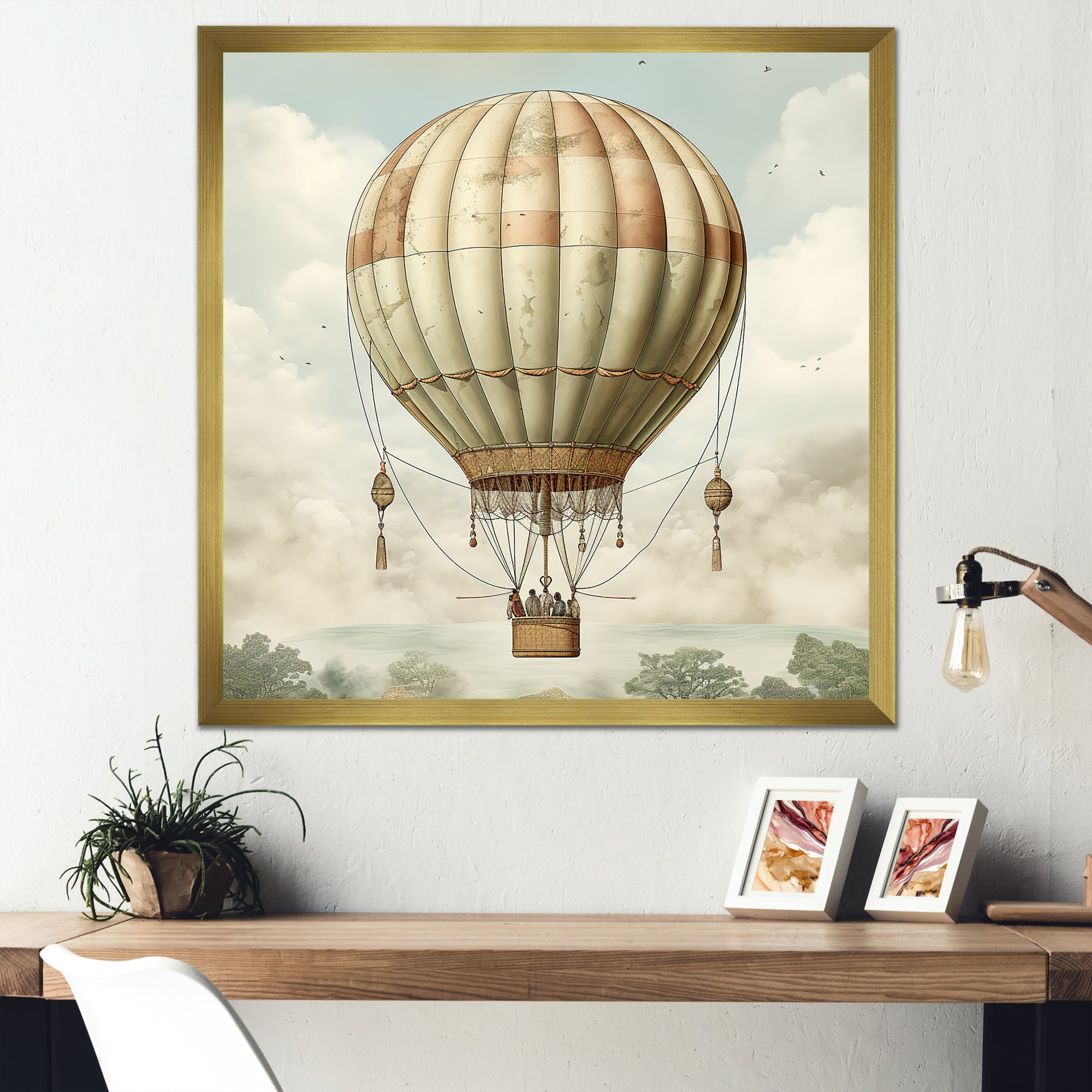 Contemporary Balloon Voyage I - Hot Air Balloon Canvas Wall Art