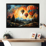 Cubist Balloon Expedition - Hot Air Balloon Canvas Wall Art