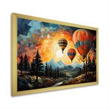 Cubist Balloon Expedition - Hot Air Balloon Canvas Wall Art