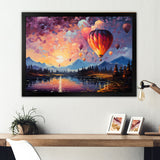 Expressionist Balloon Flight - Hot Air Balloon Canvas Wall Art