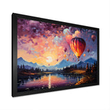 Expressionist Balloon Flight - Hot Air Balloon Canvas Wall Art