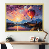 Expressionist Balloon Flight - Hot Air Balloon Canvas Wall Art
