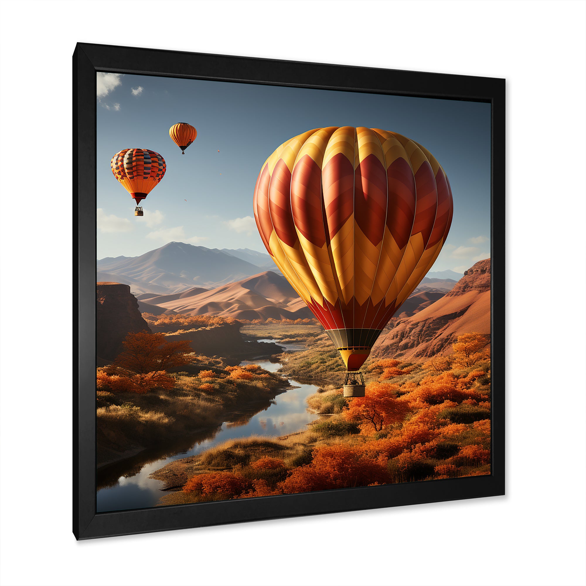 Expressionist Balloon Journey - Hot Air Balloon Canvas Wall Art