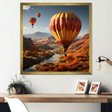 Expressionist Balloon Journey - Hot Air Balloon Canvas Wall Art