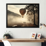 Fog Hot Air Balloon Charm - Hot Air Balloon Canvas Wall Art