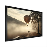Fog Hot Air Balloon Charm - Hot Air Balloon Canvas Wall Art