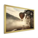 Fog Hot Air Balloon Charm - Hot Air Balloon Canvas Wall Art