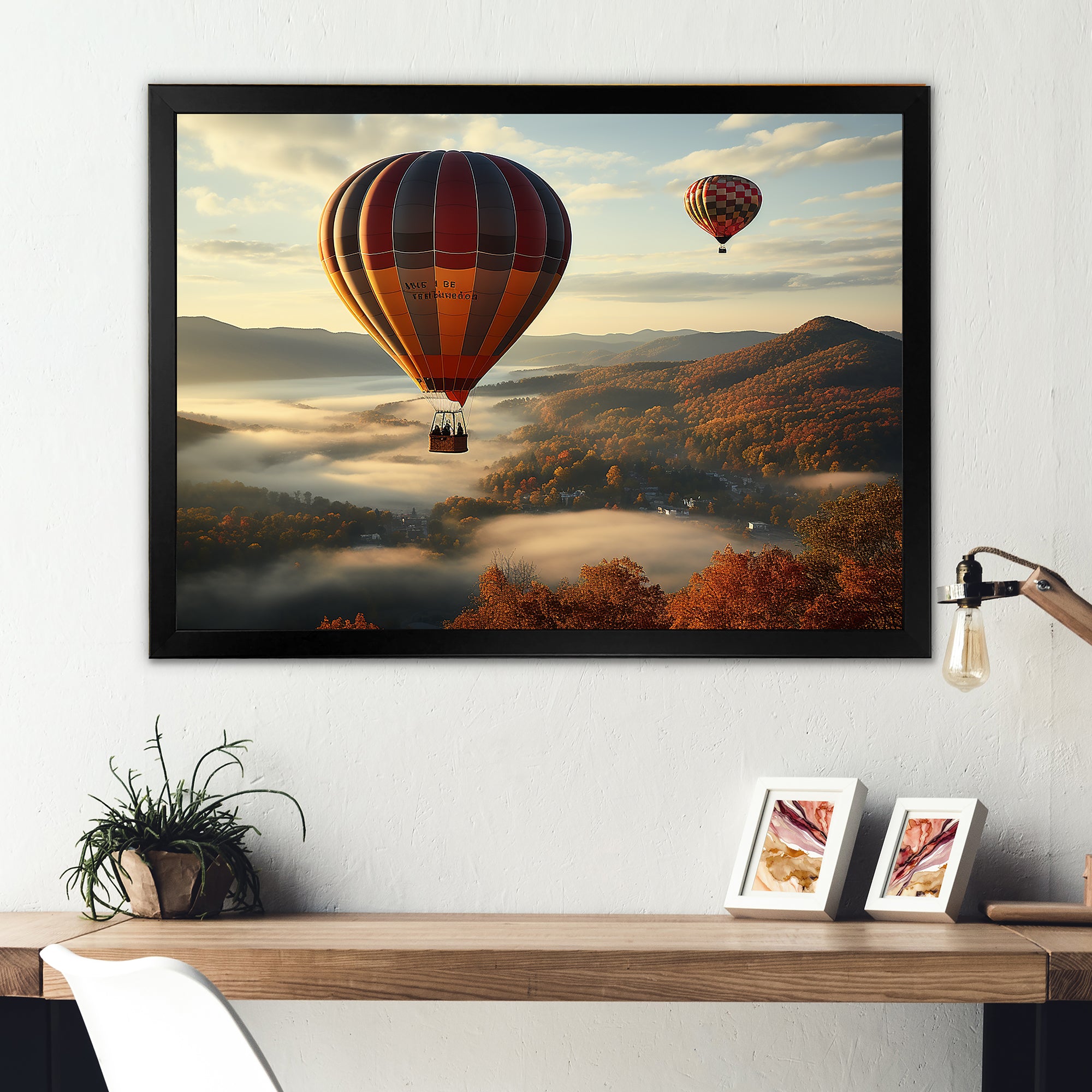 Autumn Hot Air Balloon Charm - Hot Air Balloon Canvas Wall Art