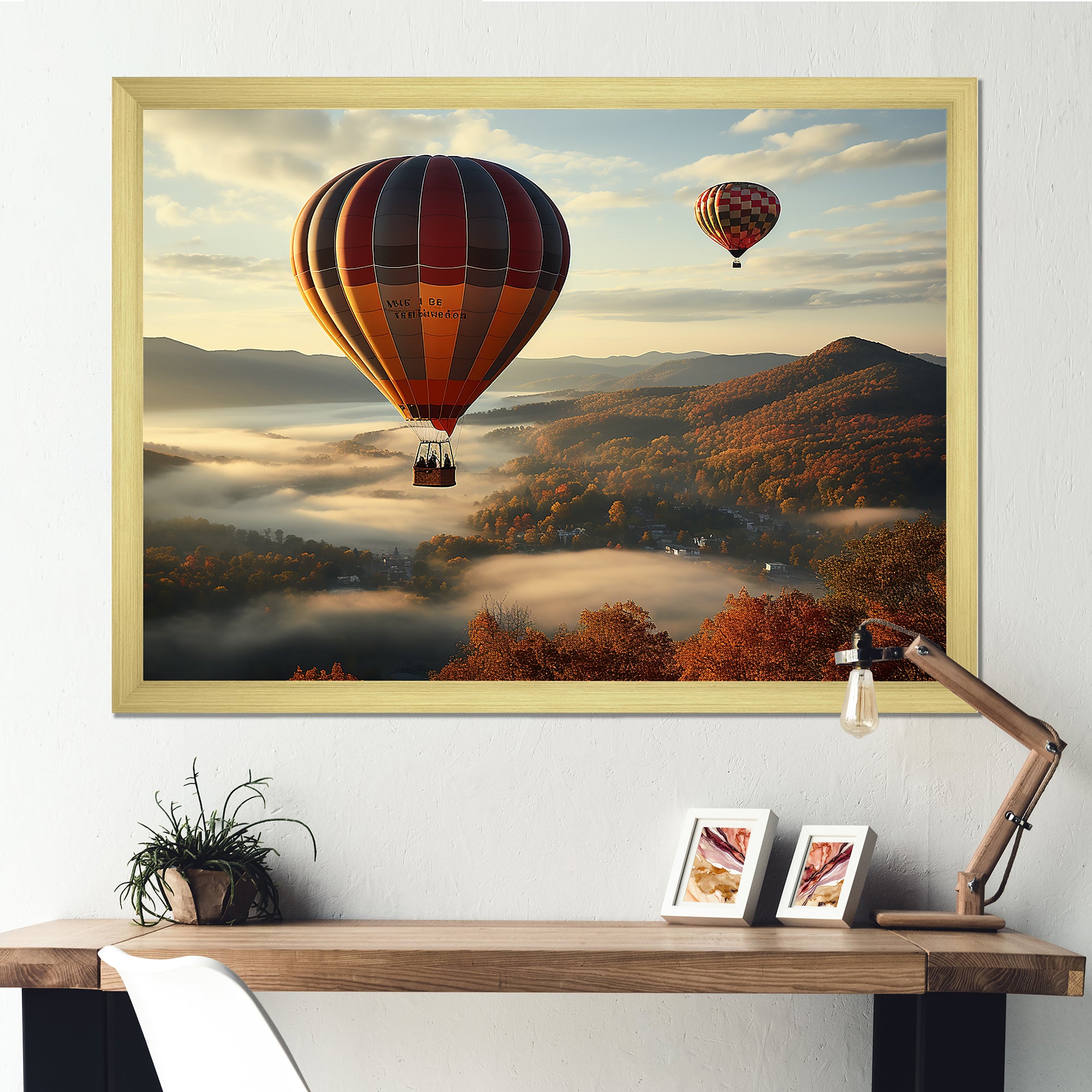 Autumn Hot Air Balloon Charm - Hot Air Balloon Canvas Wall Art