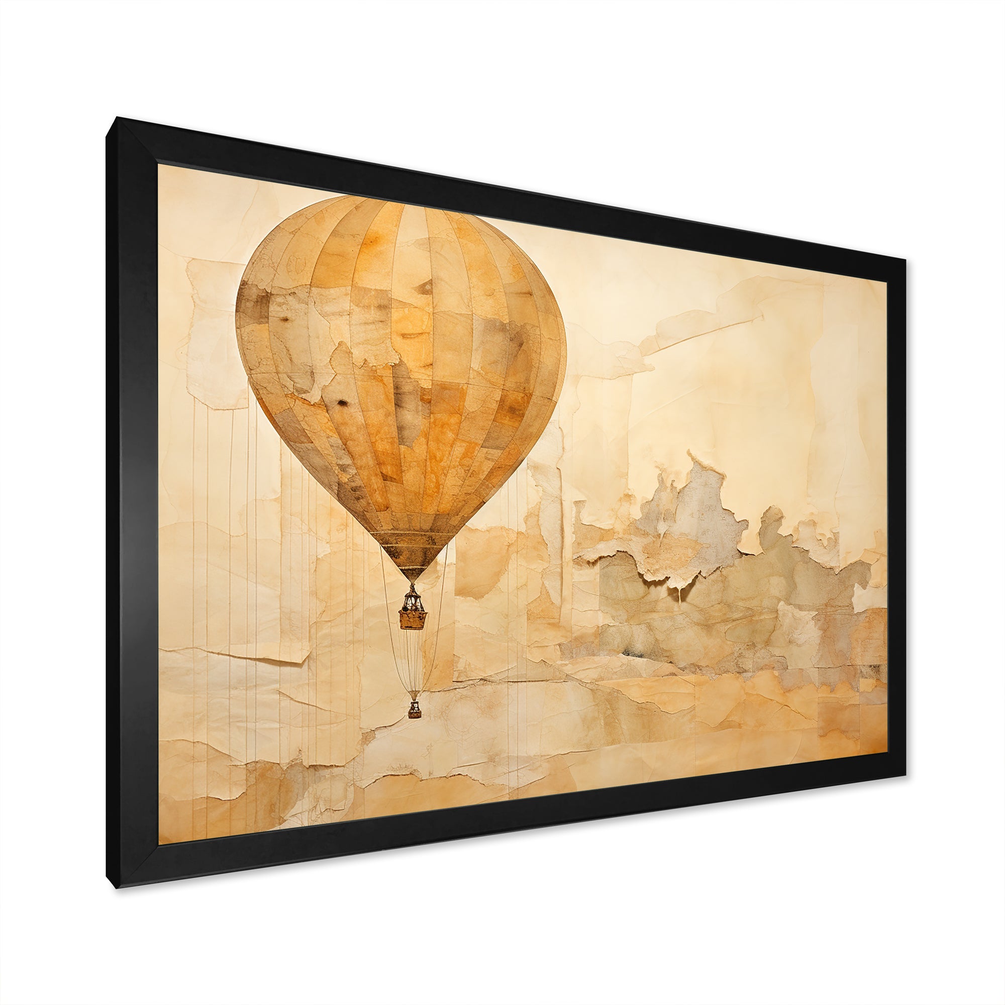 Minimalism Hot Air Balloon Journeys - Hot Air Balloon Canvas Wall Art