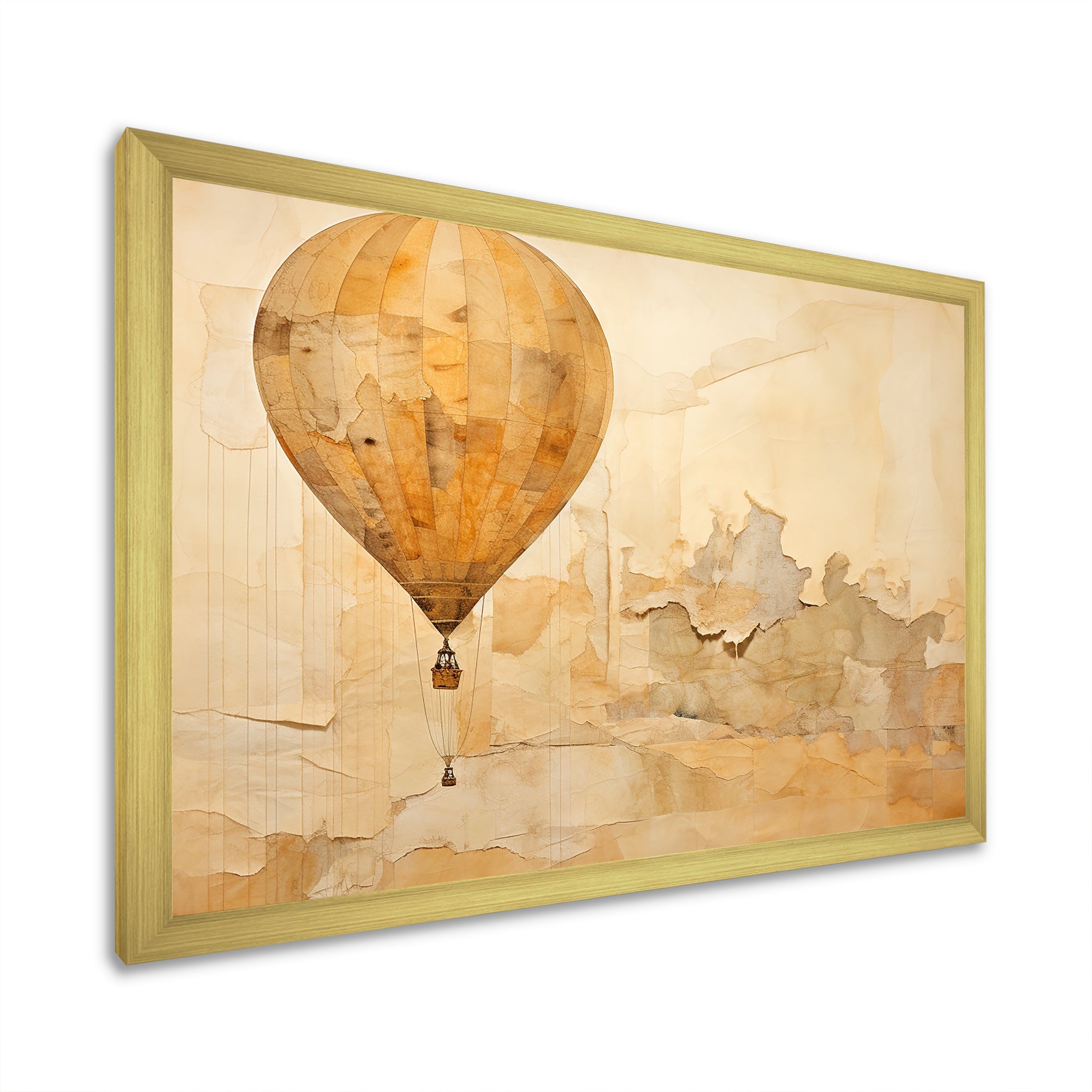 Minimalism Hot Air Balloon Journeys - Hot Air Balloon Canvas Wall Art