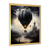 Dark Balloon Mystery Journey - Hot Air Balloon Canvas Wall Art
