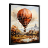 Castle Hot Air Balloon Flight - Hot Air Balloon Canvas Wall Art