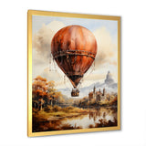 Castle Hot Air Balloon Flight - Hot Air Balloon Canvas Wall Art