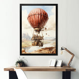 Dessert Journey Hot Air Balloon - Hot Air Balloon Canvas Wall Art