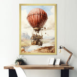 Dessert Journey Hot Air Balloon - Hot Air Balloon Canvas Wall Art