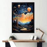 High Flying Fantasy Hot Air Balloon Adventure - Hot Air Balloon Canvas Wall Art