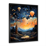 High Flying Fantasy Hot Air Balloon Adventure - Hot Air Balloon Canvas Wall Art