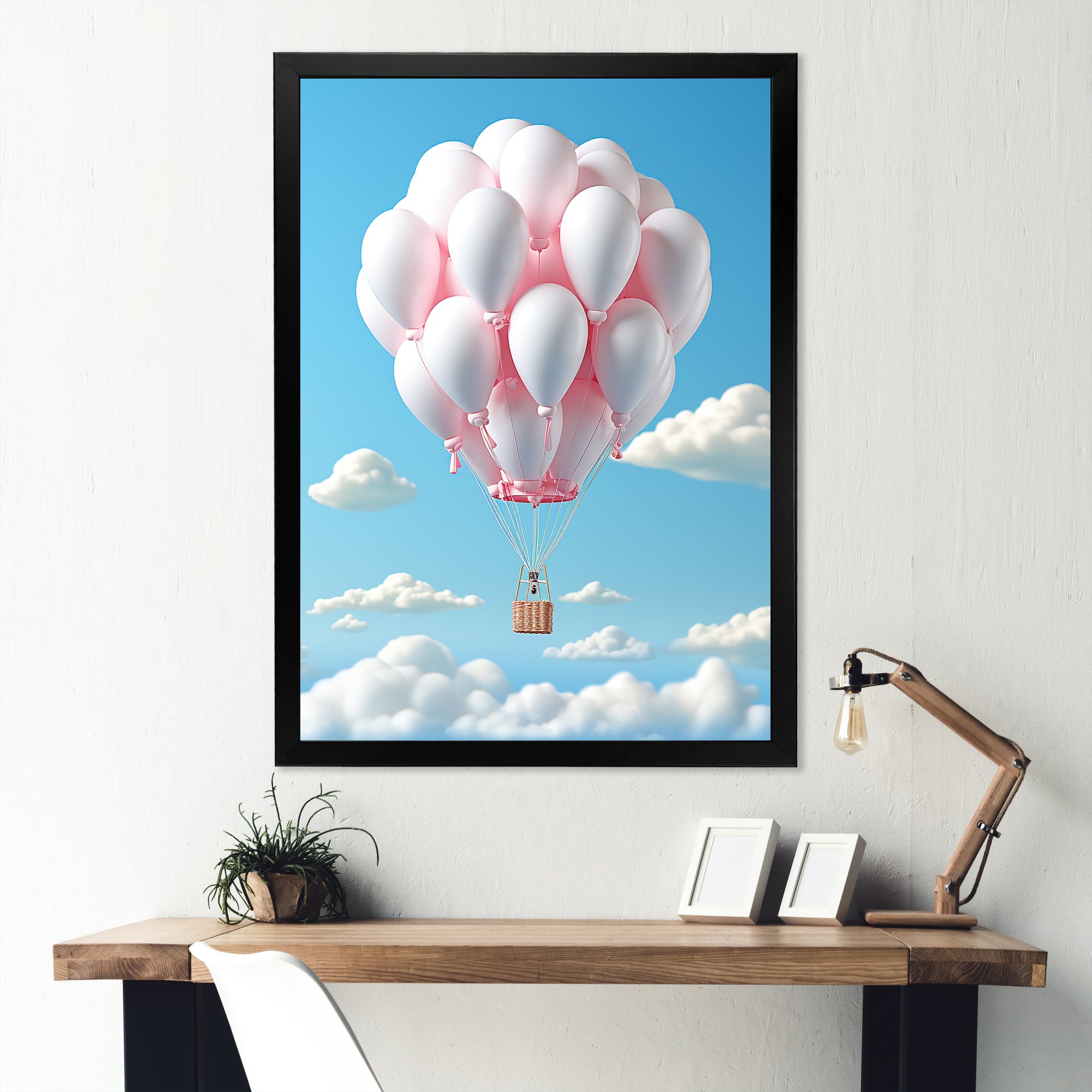 Sky high Balloon Whimsy - Hot Air Balloon Canvas Wall Art