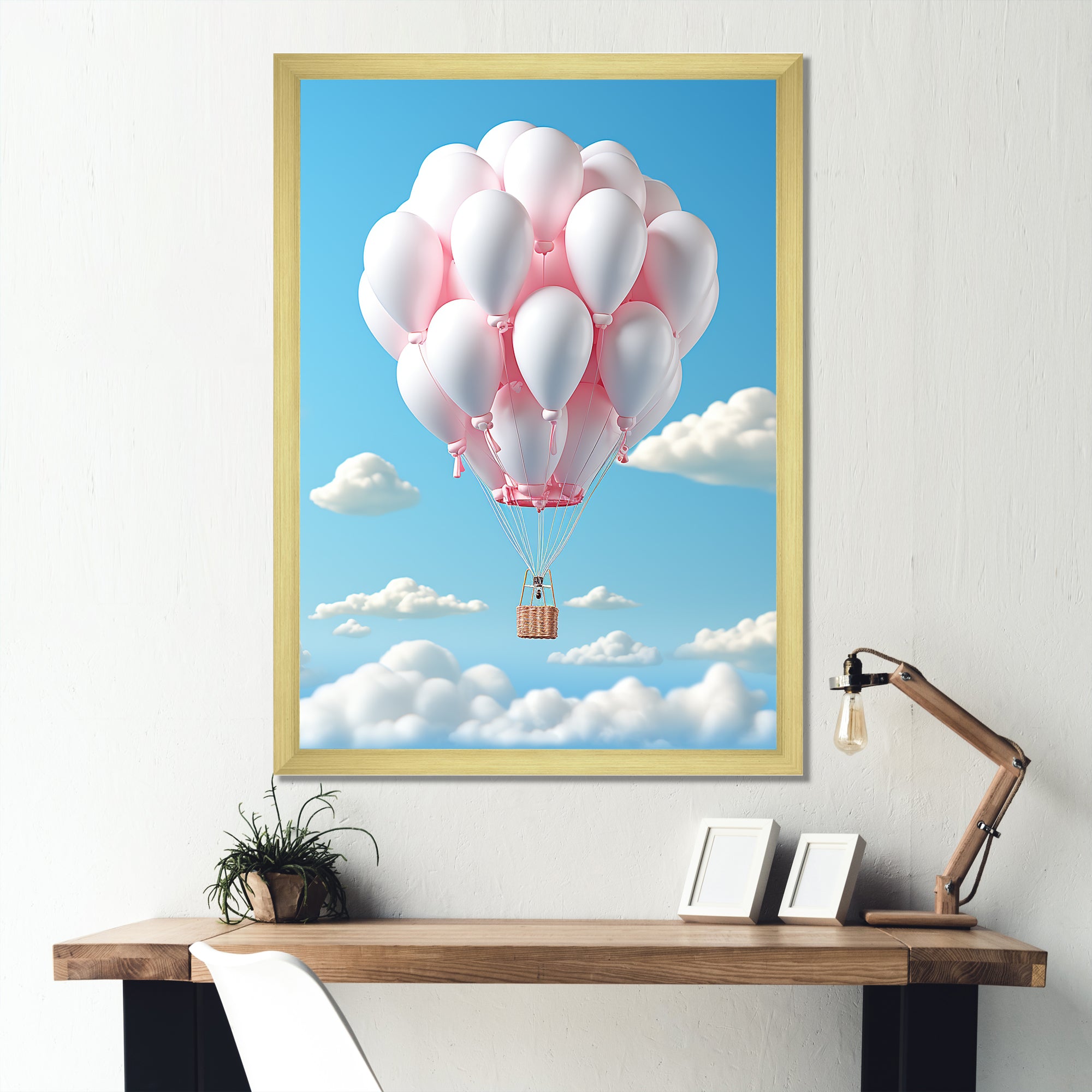 Sky high Balloon Whimsy - Hot Air Balloon Canvas Wall Art