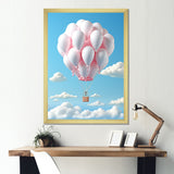 Sky high Balloon Whimsy - Hot Air Balloon Canvas Wall Art