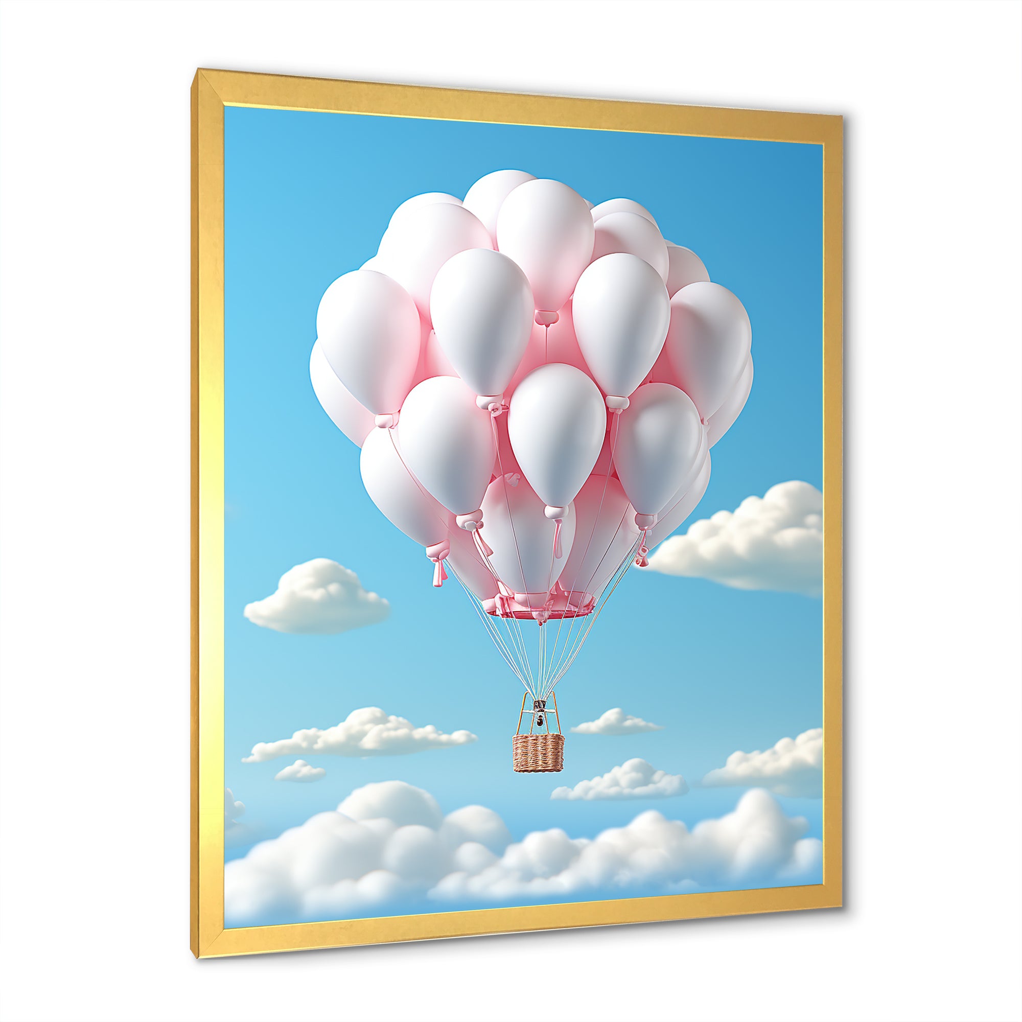 Sky high Balloon Whimsy - Hot Air Balloon Canvas Wall Art