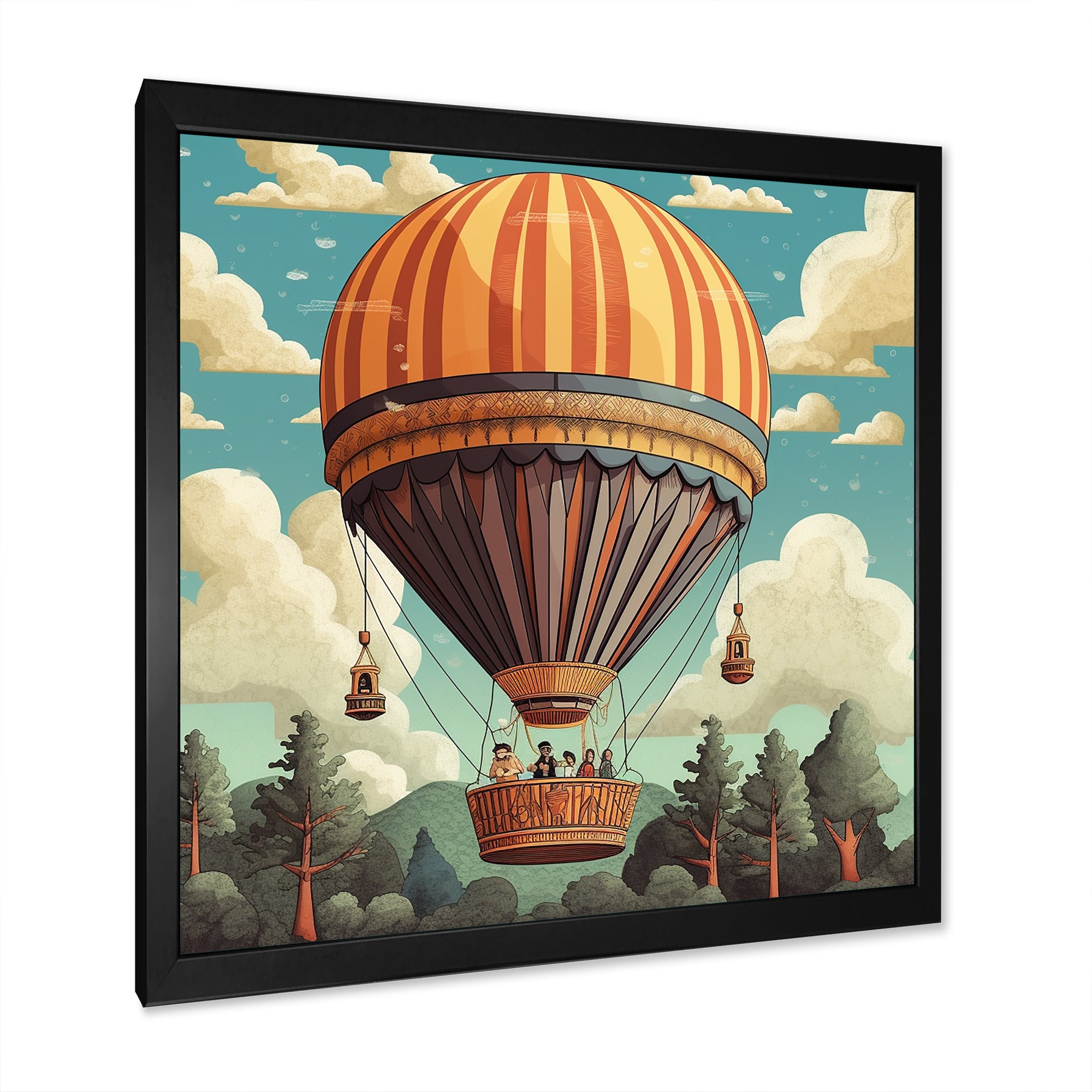 Floating Dreamscape Hot Air Balloon - Hot Air Balloon Canvas Wall Art