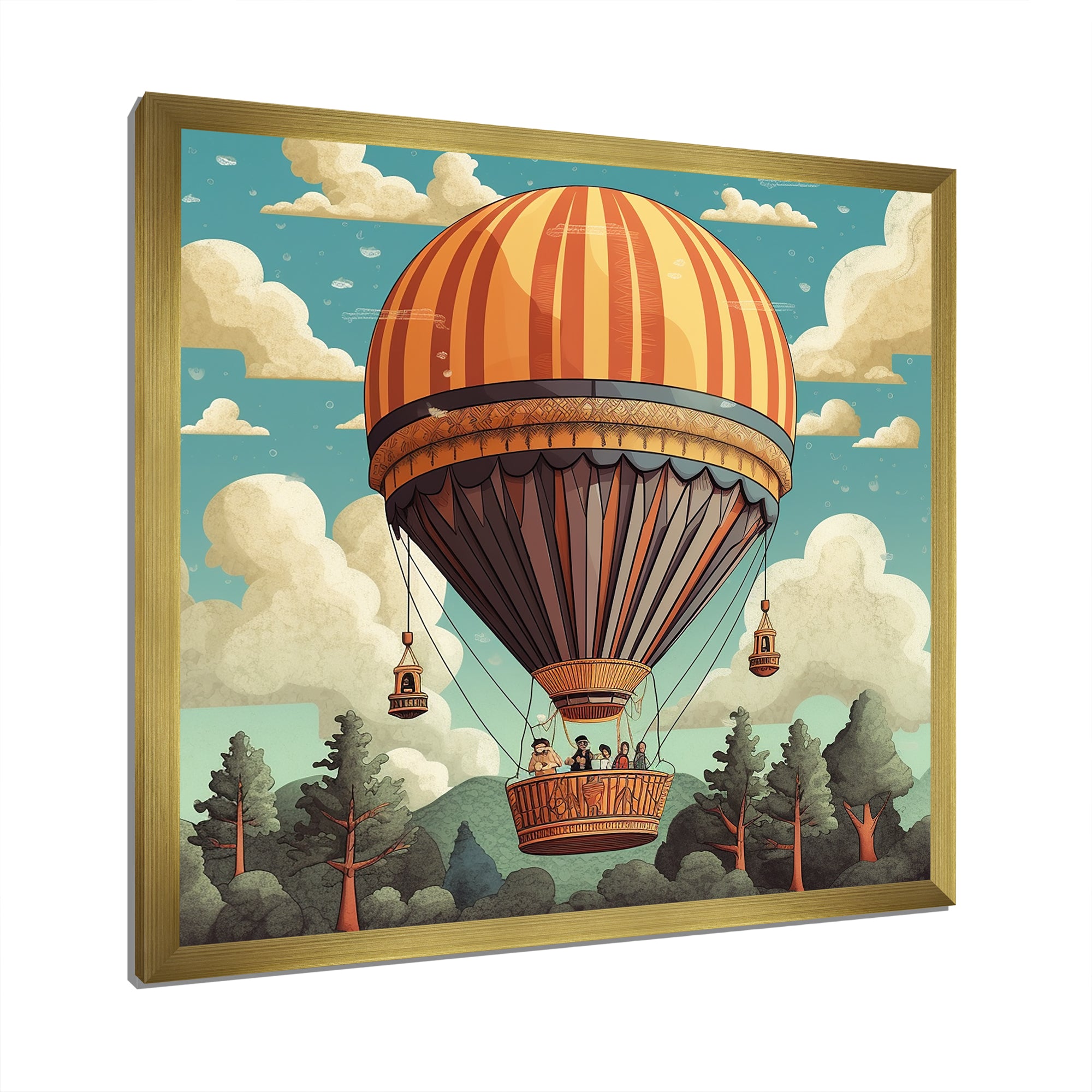 Floating Dreamscape Hot Air Balloon - Hot Air Balloon Canvas Wall Art
