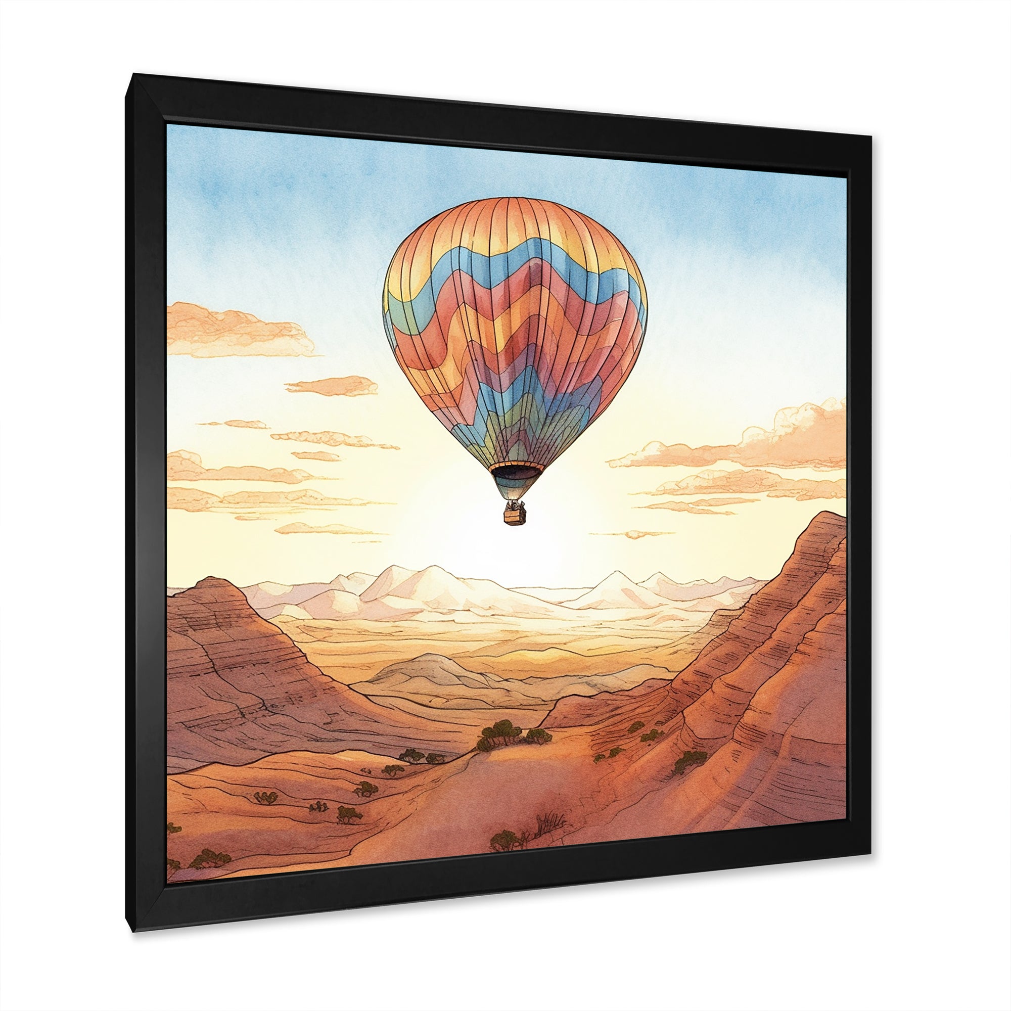 Floating Dessert Dreamscape Hot Air Balloon - Hot Air Balloon Canvas Wall Art